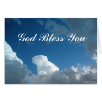 God Bless You clouds Cards