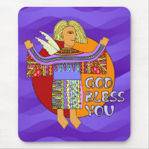 God Bless You | violet waves Mauspad