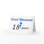 God Blessed 18 years birthday gift Cards