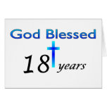 God Blessed 18 years birthday gift Cards