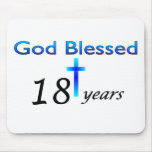 God Blessed 18 years birthday gift Mouse Pads