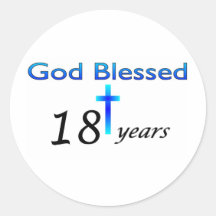 God Blessed 18 years birthday gift Sticker