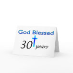 God Blessed 30 years christian birthday gift Greeting Card