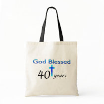 God Blessed 40 years birthday gift Tote Bags