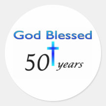 God Blessed 50 years birthday gift Sticker