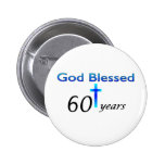 God Blessed 60 years birthday gift Pins