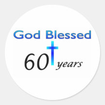 God Blessed 60 years birthday gift Stickers
