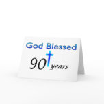 God Blessed 90 years birthday gift Greeting Cards