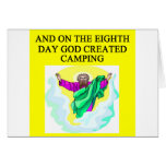 god created camping greeting card