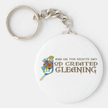 God Created Cleaning Keychains