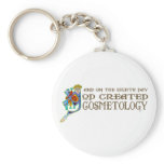 God Created Cosmetology keychains