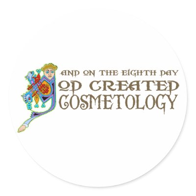 God Created Cosmetology Stickers by itsallhot
