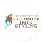 God Created Cutting Hair Sticker