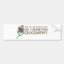 God Created Geography Bumper Sticker