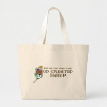 God Created Harp Canvas Bags