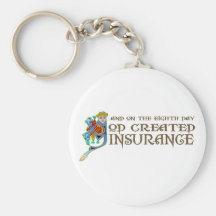 God Created Insurance Keychains