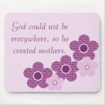 God Created Mothers Flower Mousepad, Lavender