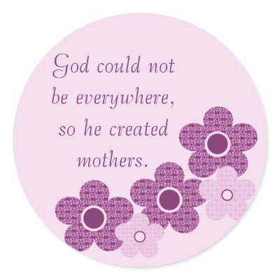 God Created Mothers Flower Stickers, Lavender by Superstarbing
