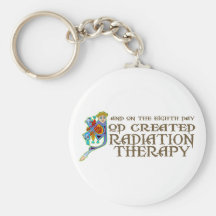 God Created Radiation Therapy Key Chain