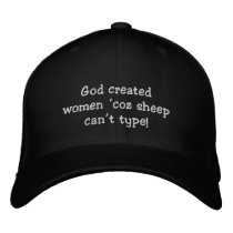 God created women 'coz sheep can't type!