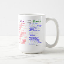 God & Darwin mug