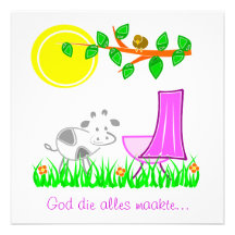 God die alles maakte, meisje persoonlijke  aankondiging