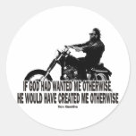 God Don't Hate Men Bikers Stickers
