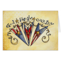 God Family Country America cards