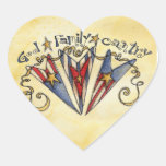 God Family Country America Heart Sticker