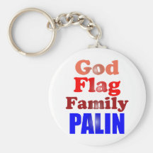 God Flag Family Palin Keychain