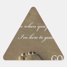 GOD footprint in Sand Stickers