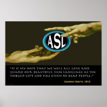 God Gave ASL To Deaf People  (36"x24") Posters