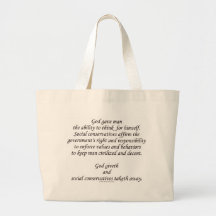 God Giveth; Social Conservatives Taketh Away Tote Bag