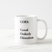 GOD: Good Orderly Direction Mugs