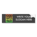 GOD HATES FRAUDS BUMPER STICKER