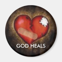 GOD HEALS REFRIGERATOR MAGNET