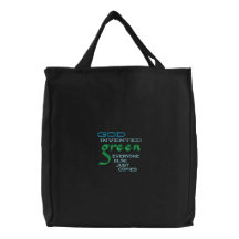 God Invented Green Christian tote bag