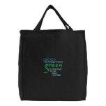 God Invented Green Christian tote bag embroidered bags