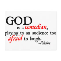 God is A Comedian Post Card