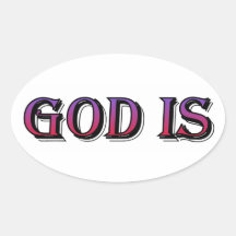 God Is Christian Saying Sticker
