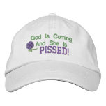 God Is Coming Embroidered Hat