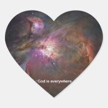 God is everywhere - Orion Nebula sticker
