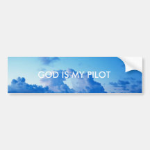 GOD IS MY PILOT BUMPER STICKER