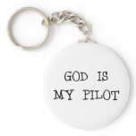 God Is My Pilot Keychains