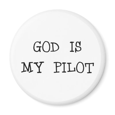 God Is My Pilot Fridge Magnet by religioustees
