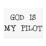 God Is My Pilot Postcards