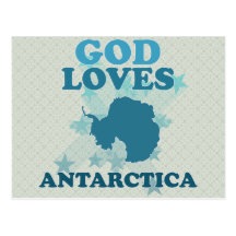 God Loves Antarctica Postcard