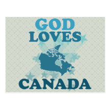 God Loves Canada Postcard
