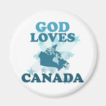 God Loves Canada Refrigerator Magnets