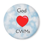 God Loves Christian Working Moms (CWMs) Magnet